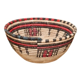 Igbo Colorful African Woven Basket