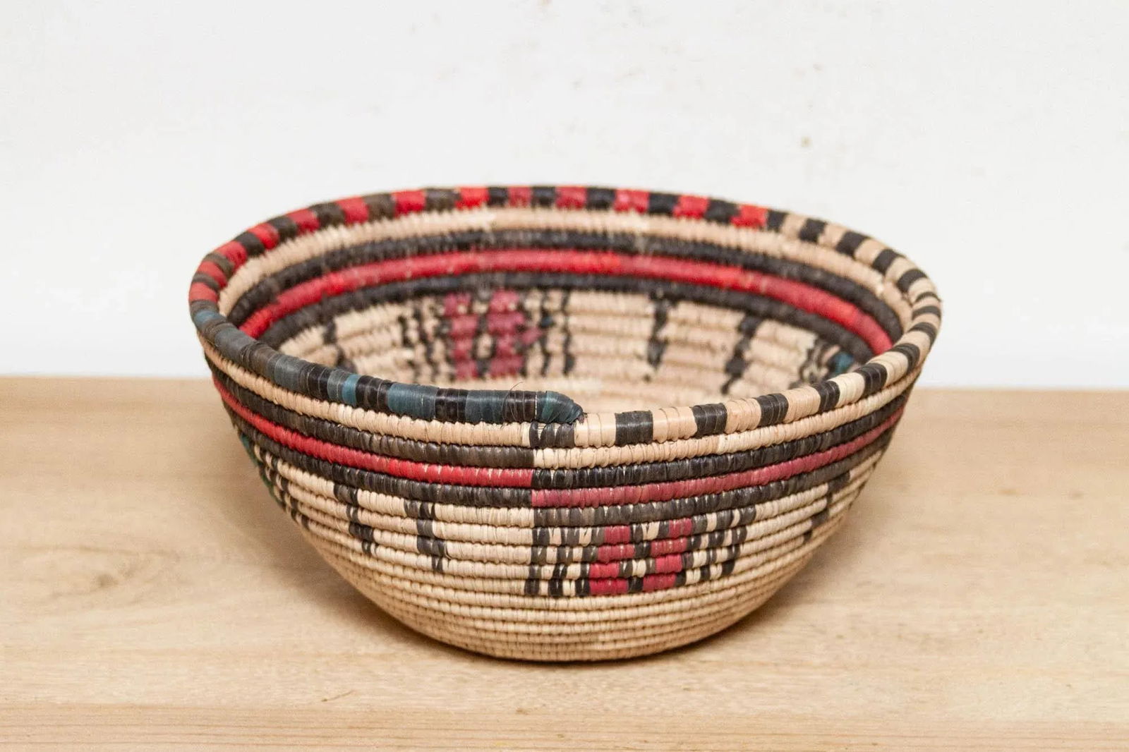 Igbo Colorful African Woven Basket - 3