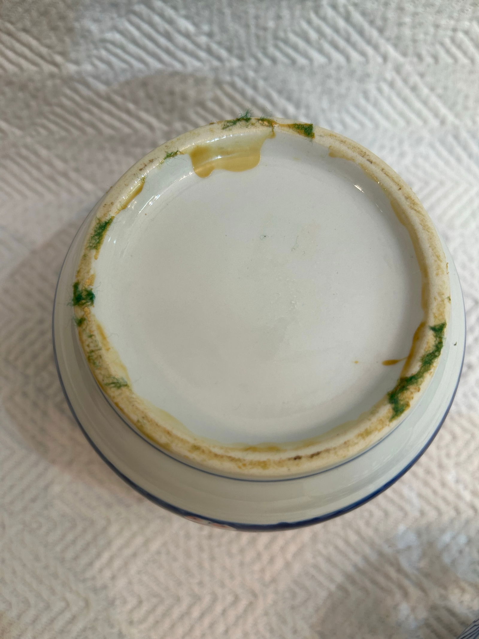 Vintage Porcelain Chinoiserie Flower Frog Vase - 7