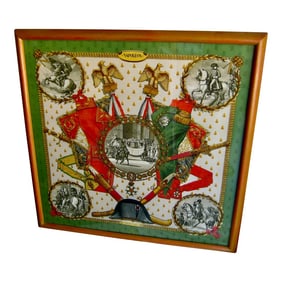 1960s Napoleon Hermes Scarf Philippe Ledoux Frame