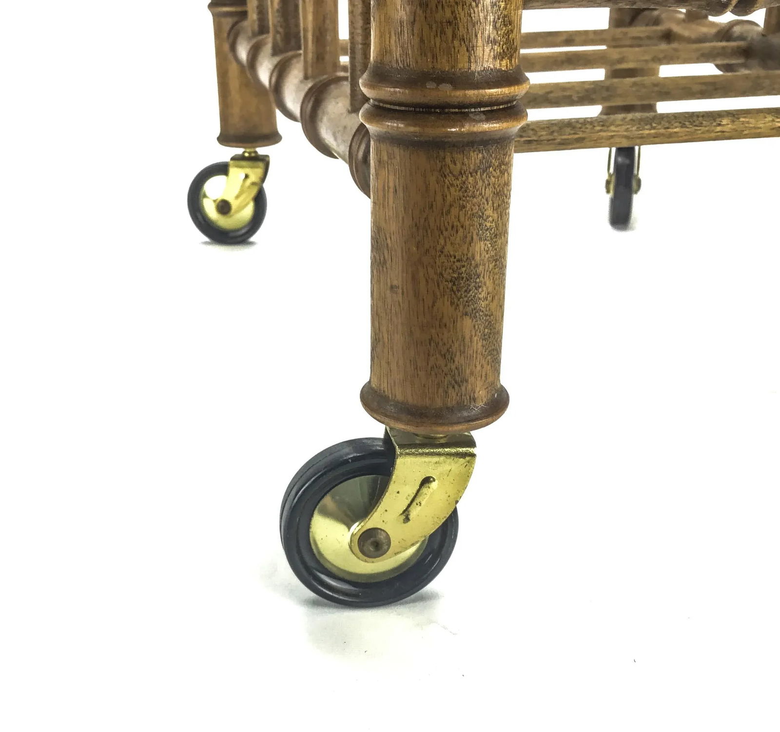 Vintage 1970's Faux Bamboo Canterbury Magazine Rack - 9