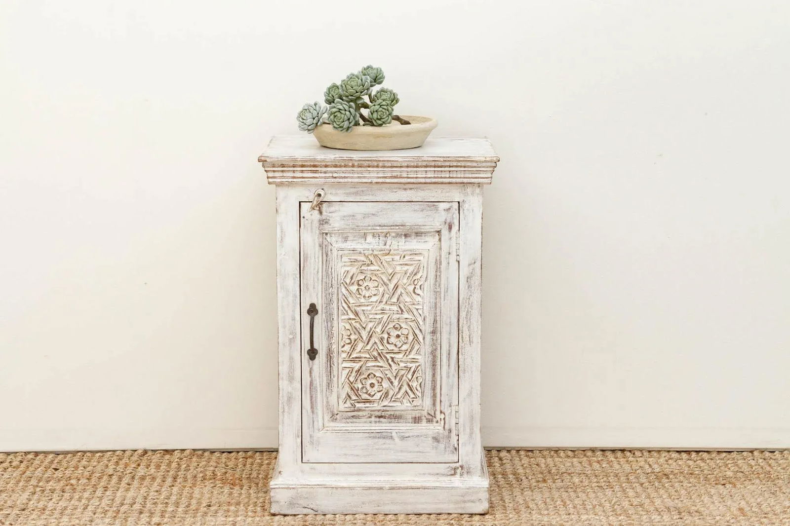 Whitewash Moorish Star Slim Cabinet - 2