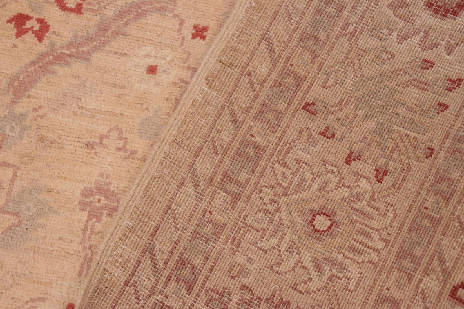 Shabby Chic Ziegler Tan Brown Hand-Knotted Wool Rug - 6'2'' X 8'11'' - 8