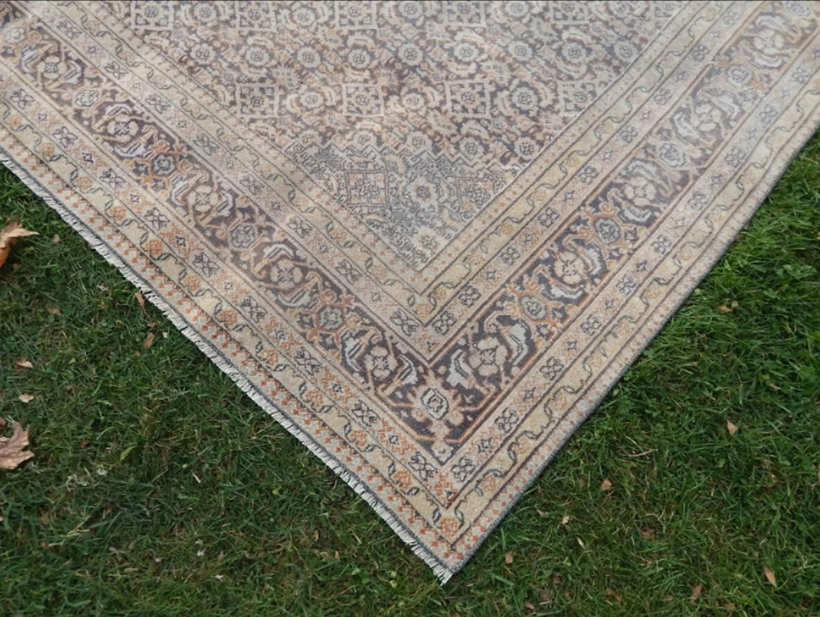 Vintage Turkish Soft Color Oushak Rug 8' X 10' - 11