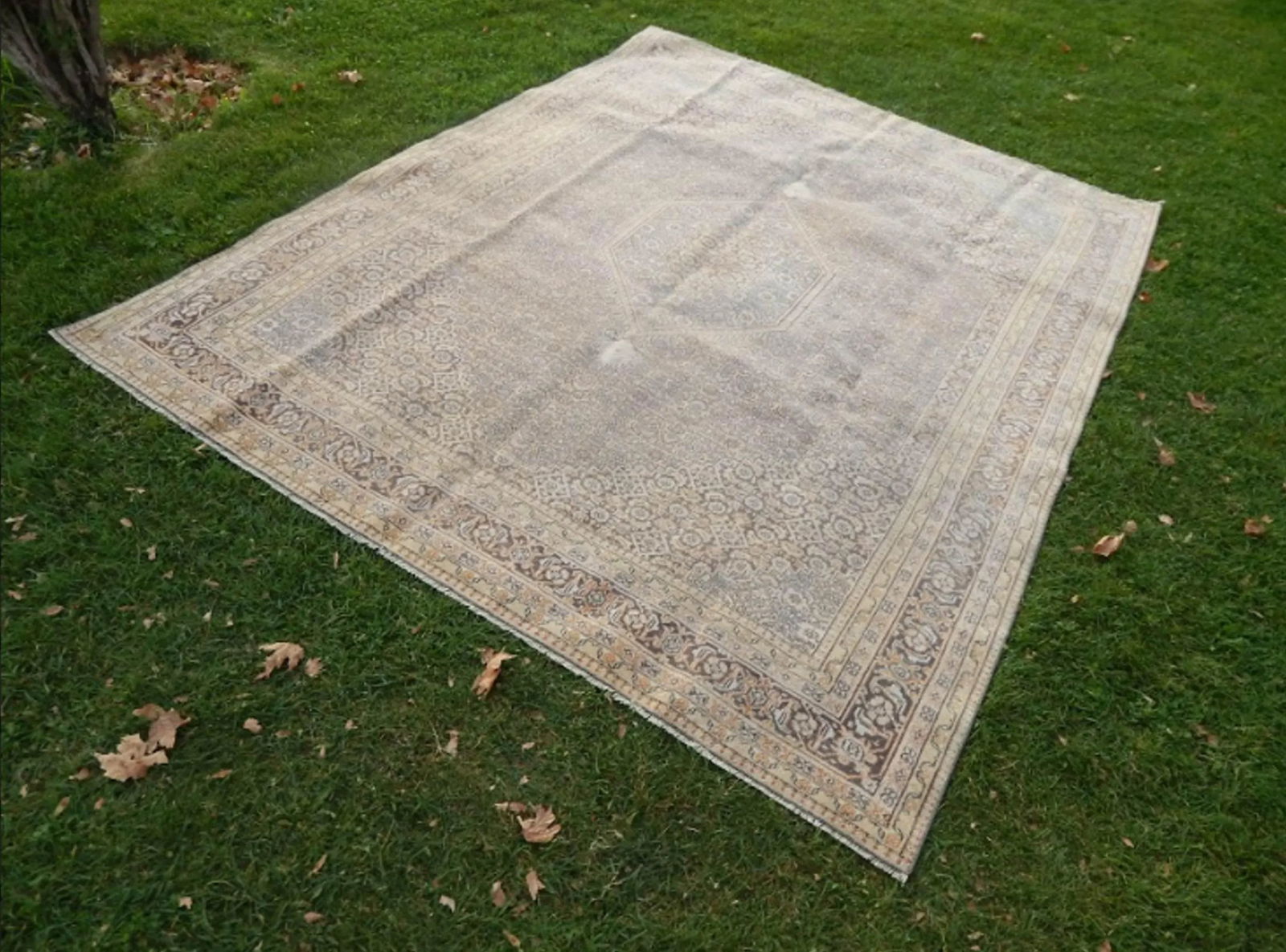 Vintage Turkish Soft Color Oushak Rug 8' X 10' - 3