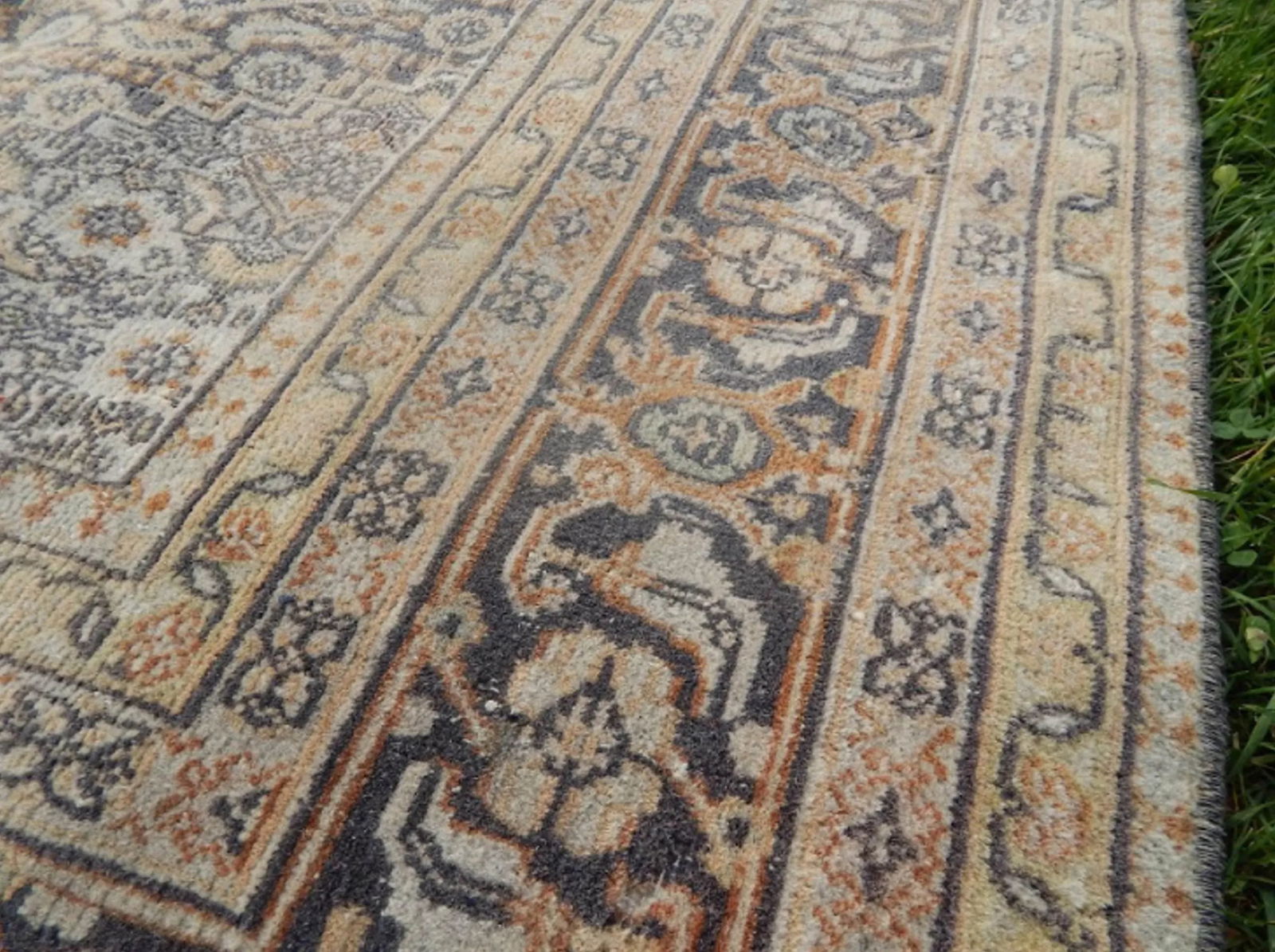 Vintage Turkish Soft Color Oushak Rug 8' X 10' - 9