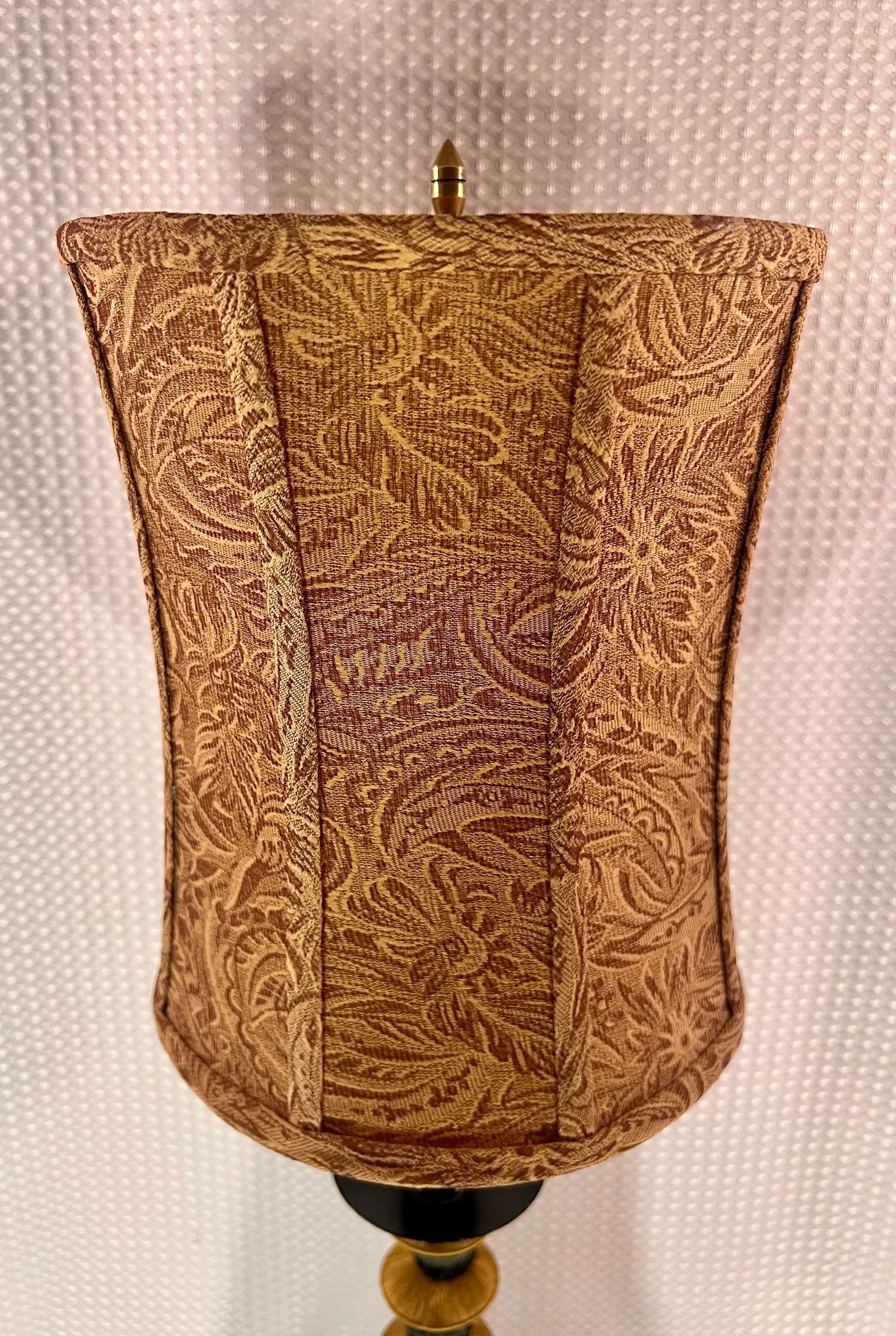 Vintage Tyndale Art Deco Style Tassel Column Table Lamp - 8