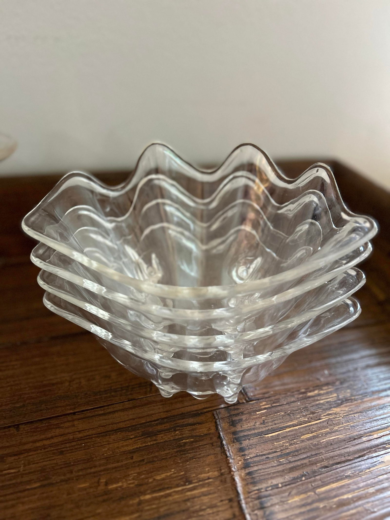 Vintage Acrylic or Lucite Clamshell Serving Set - 5 Pieces - 7