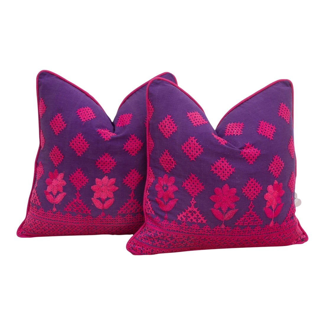 Tava Embroidered Floral Pillow, Pair (1 of 7)