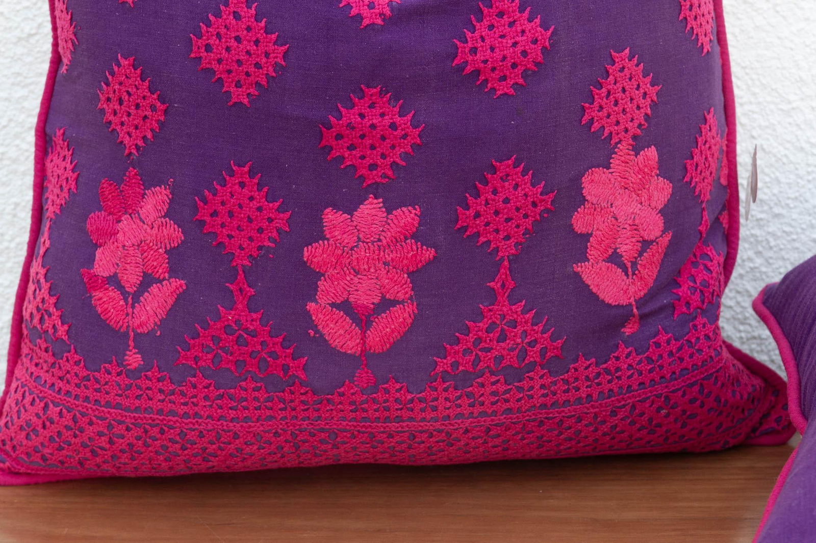 Tava Embroidered Floral Pillow, Pair - 3