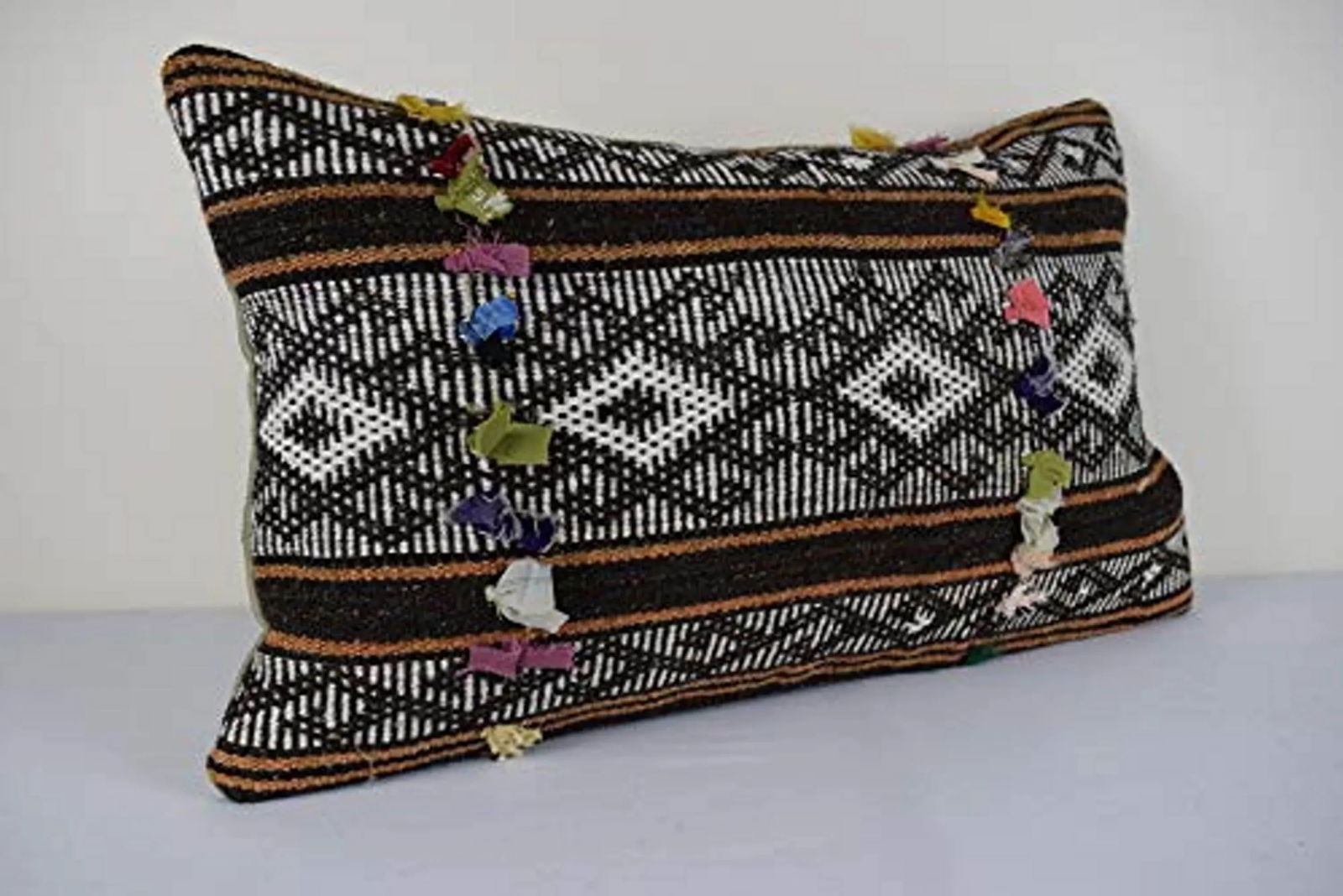 Handmade Turkish Ethic Oblong Pillow Cover, Lumbar Pillow Cover 16'' X 24'' (40 X 60 Cm) - 2