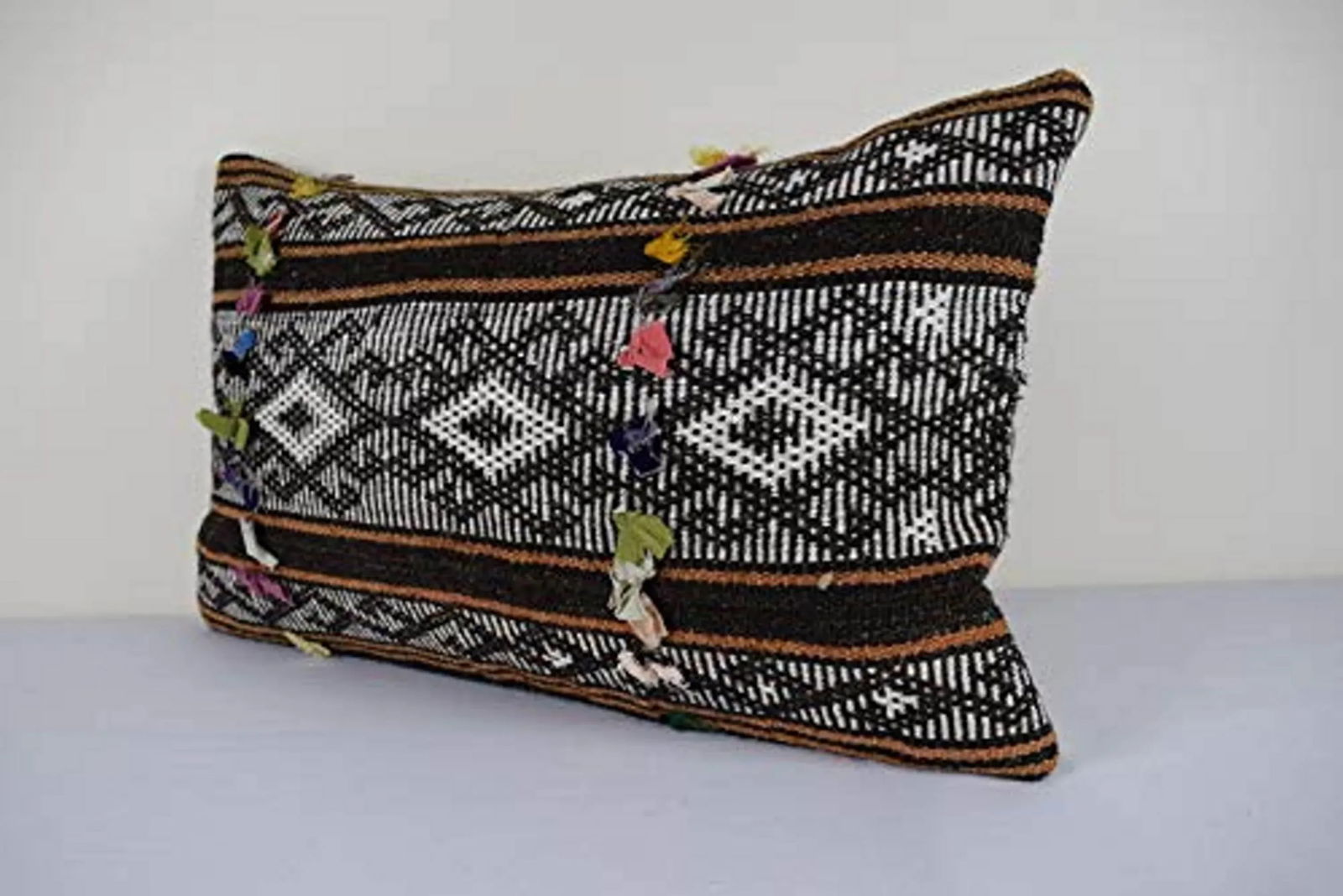 Handmade Turkish Ethic Oblong Pillow Cover, Lumbar Pillow Cover 16'' X 24'' (40 X 60 Cm) - 3