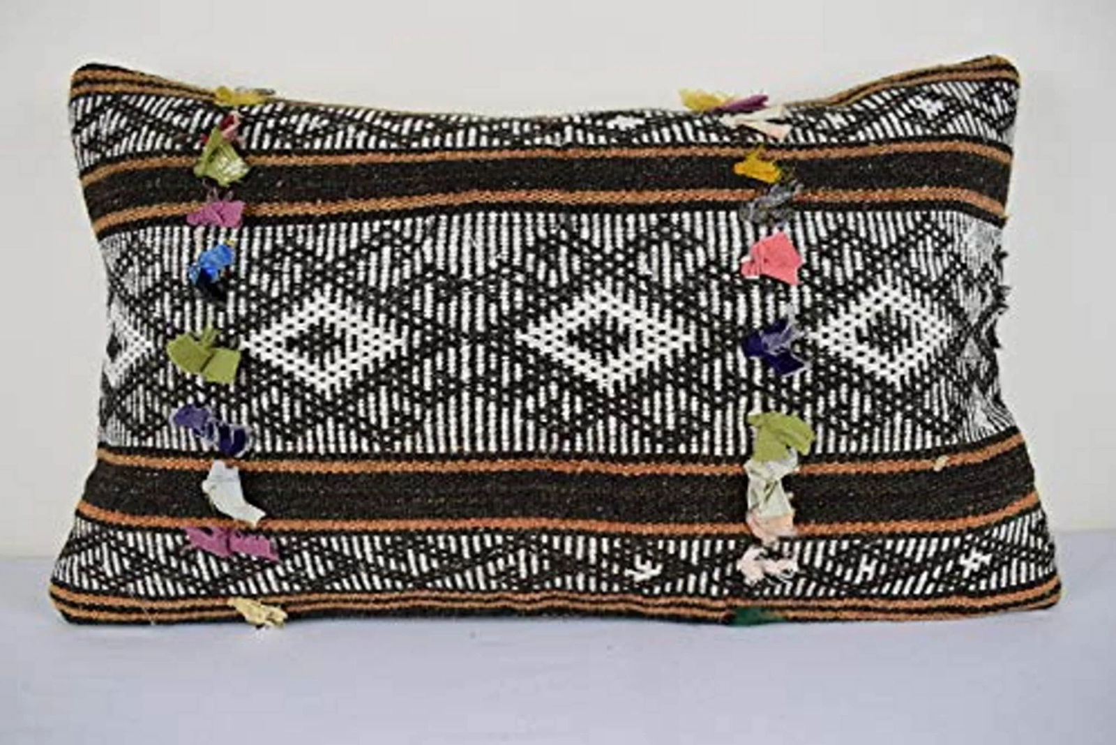 Handmade Turkish Ethic Oblong Pillow Cover, Lumbar Pillow Cover 16'' X 24'' (40 X 60 Cm) - 5