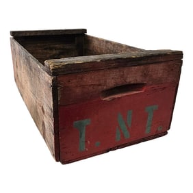 Wood Tnt Dynamite Box Original Old Hand Crafted Pine Crate