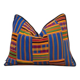 Adinkra Vintage African Kente Pillow Cover