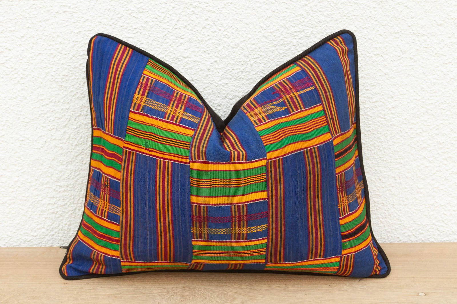Kakum Vintage African Kente Pillow Cover - 4
