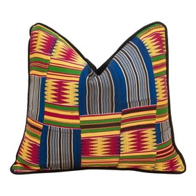 Bonsu Vintage African Kente Pillow Cover
