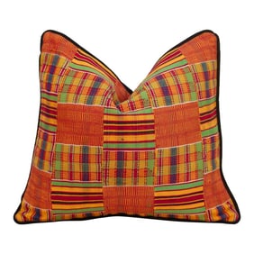 Adowa Vintage African Kente Pillow Cover