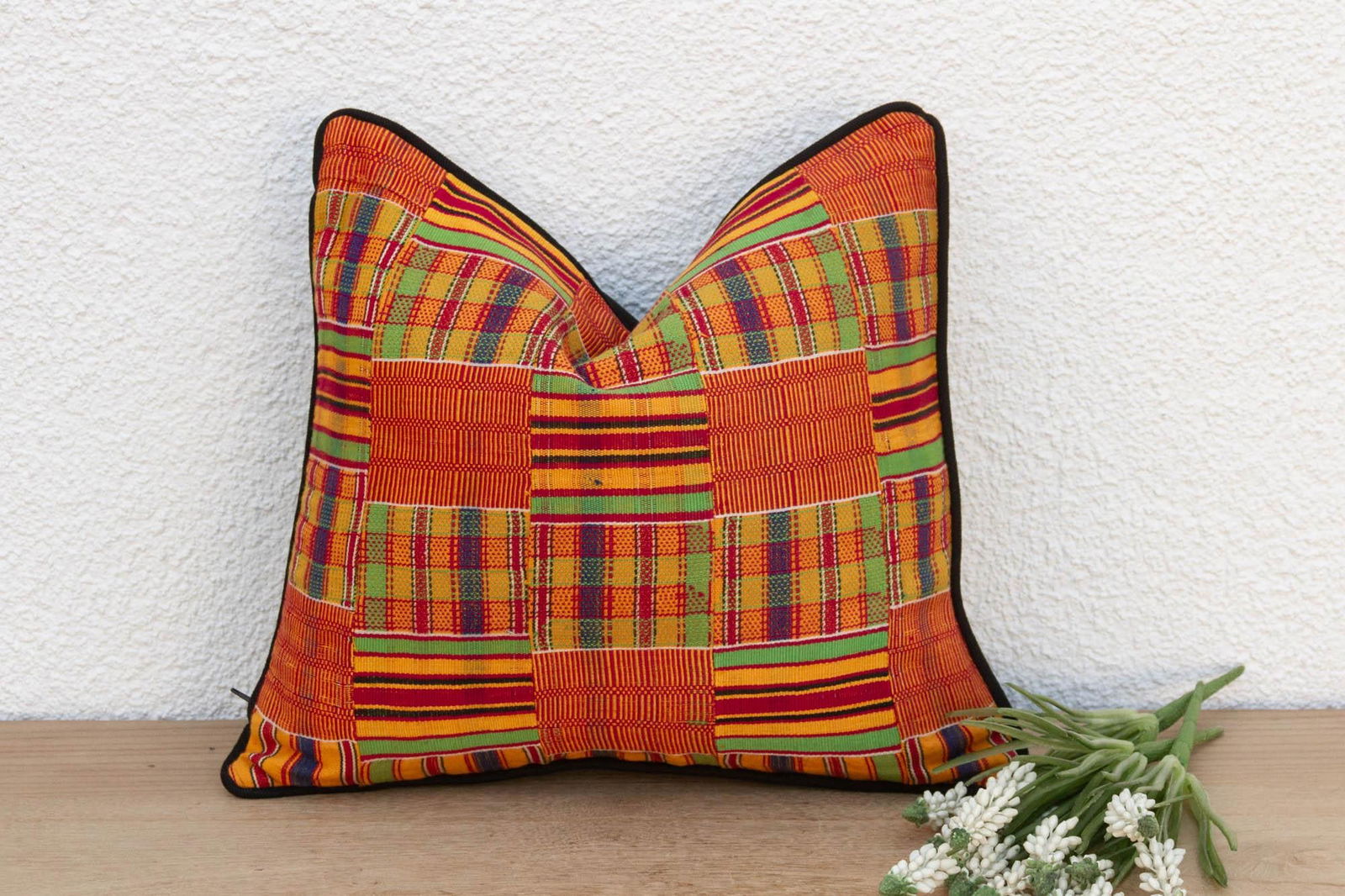 Adowa Vintage African Kente Pillow Cover - 2