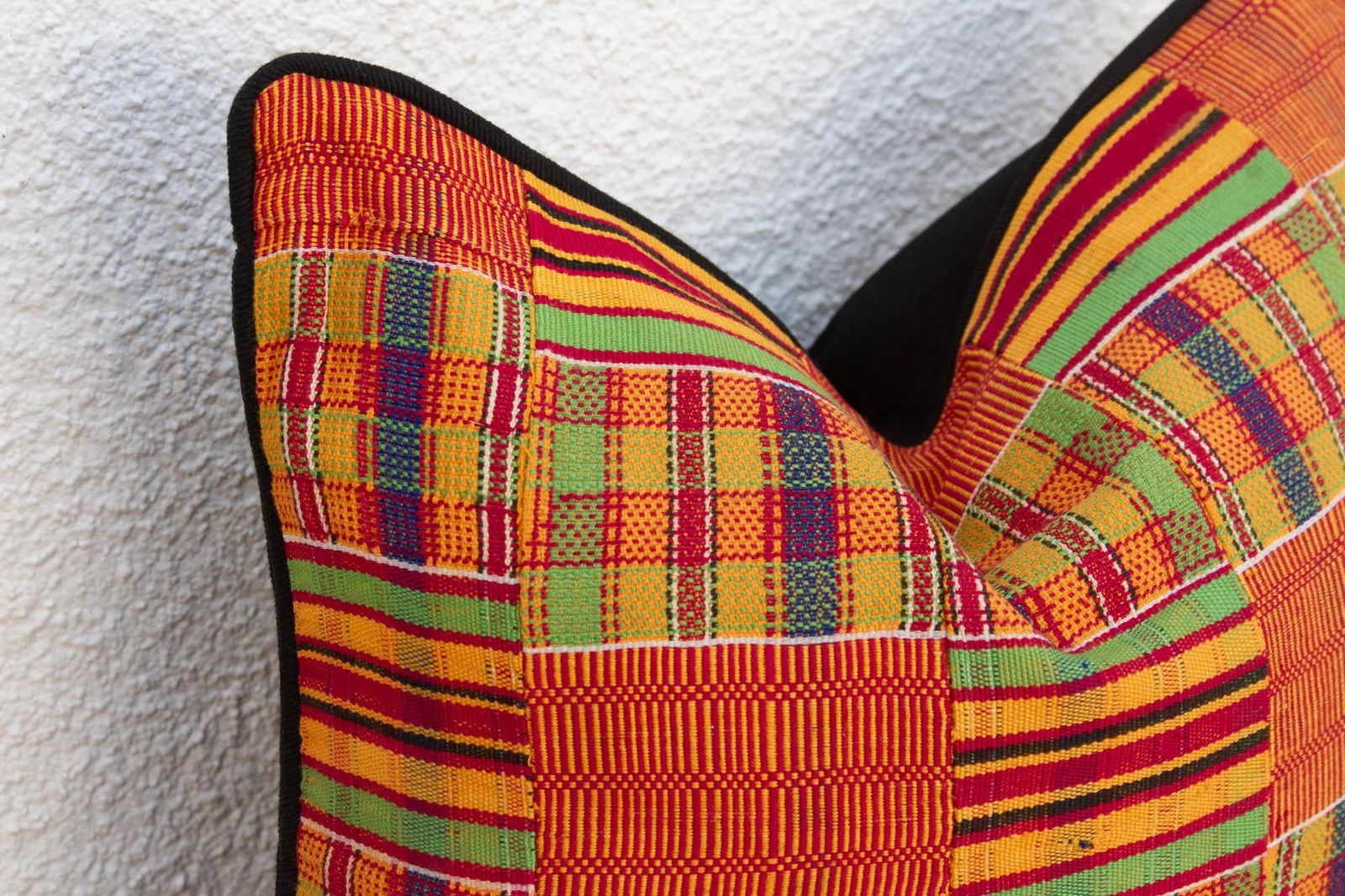 Adowa Vintage African Kente Pillow Cover - 3