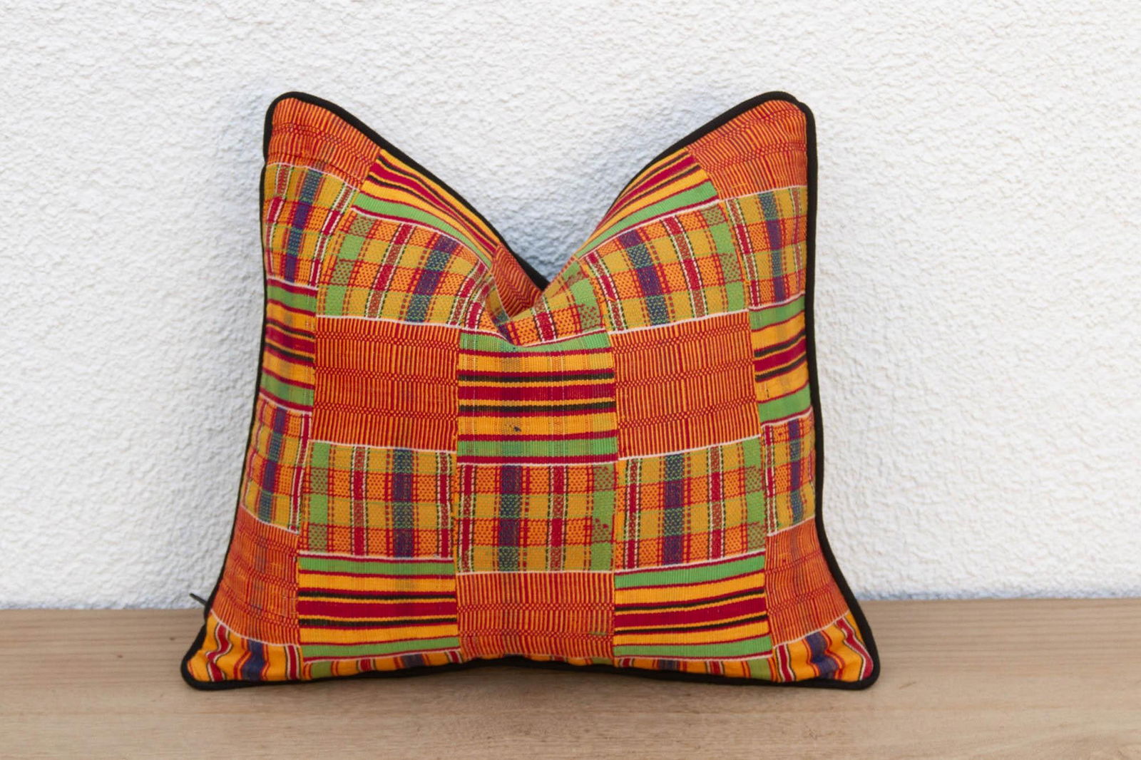 Adowa Vintage African Kente Pillow Cover - 5
