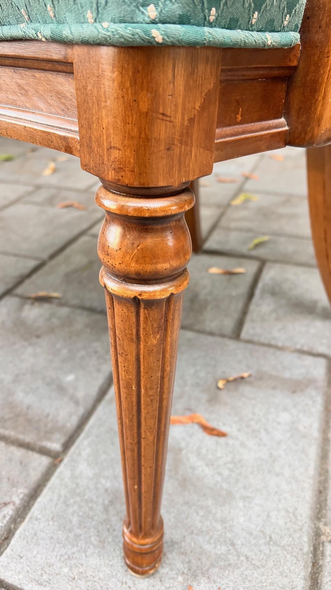 1980s White Furniture Co. Green Dining Chairs - Set of 8 - 7