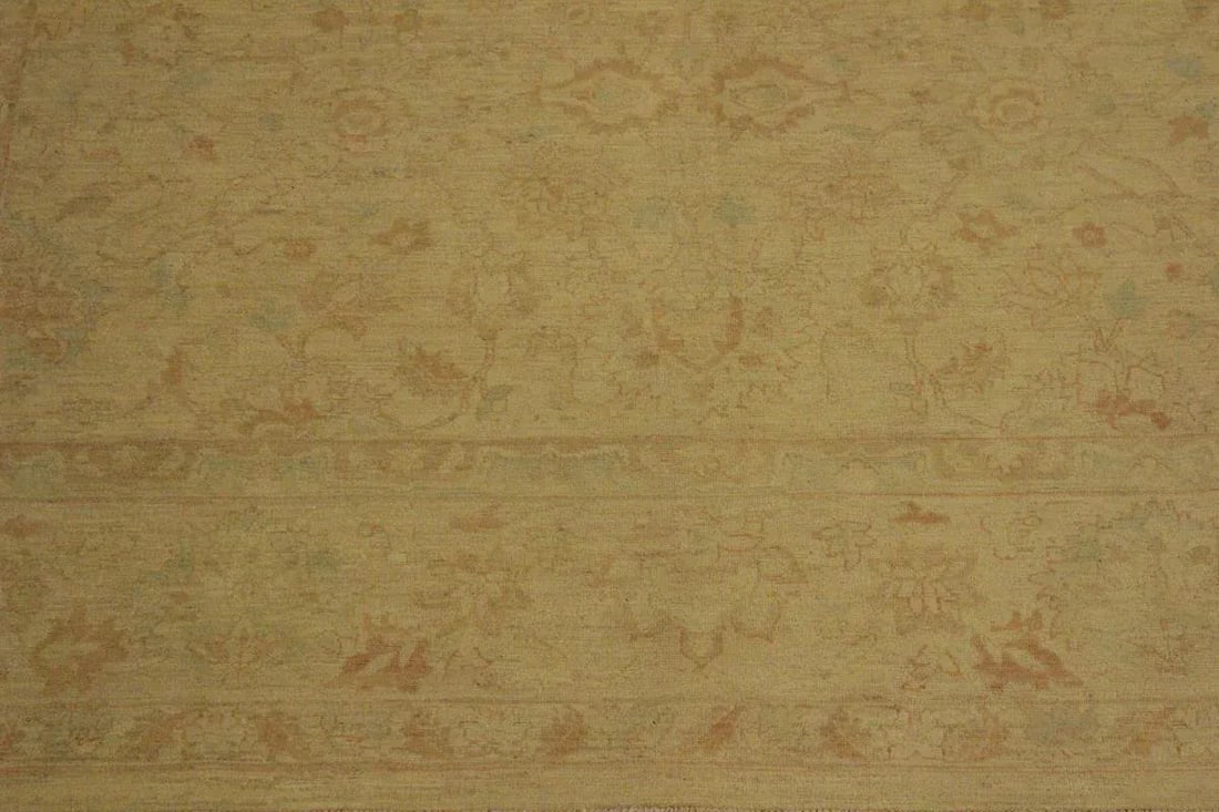 1970s Contemporary Ziegler Sun-Faded Beige Wool Rug -9'0 X 11'7 - 5