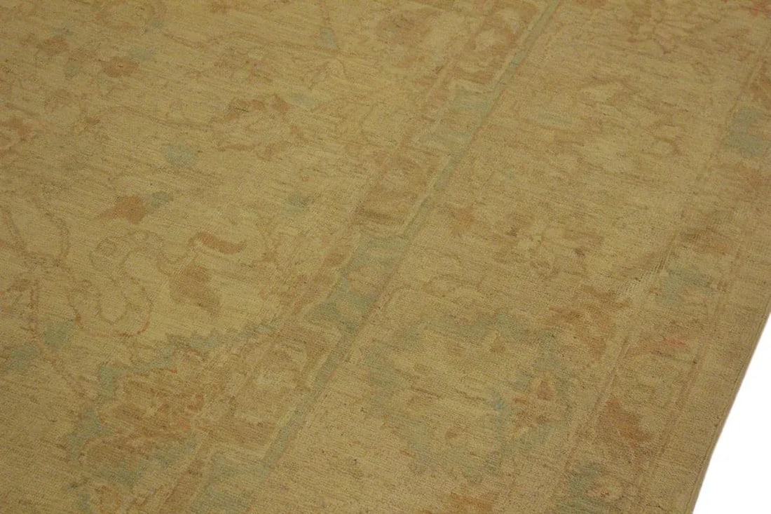 1970s Contemporary Ziegler Sun-Faded Beige Wool Rug -9'0 X 11'7 - 6