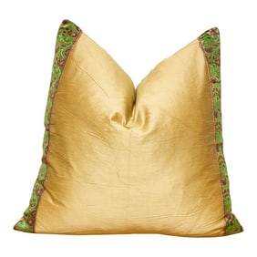 Arabian Gold Festive Silk Euro Pillow Cover