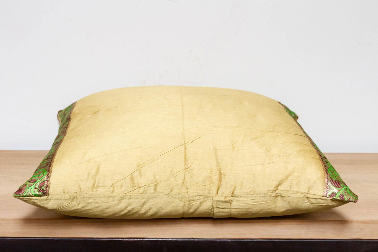 Arabian Gold Festive Silk Euro Pillow Cover - 5