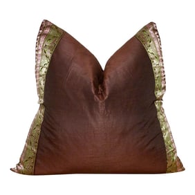 Ancient Copper Festive Silk Euro Pillow Cover