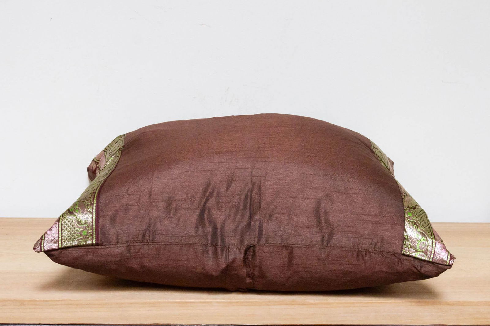 Ancient Copper Festive Silk Euro Pillow Cover - 5