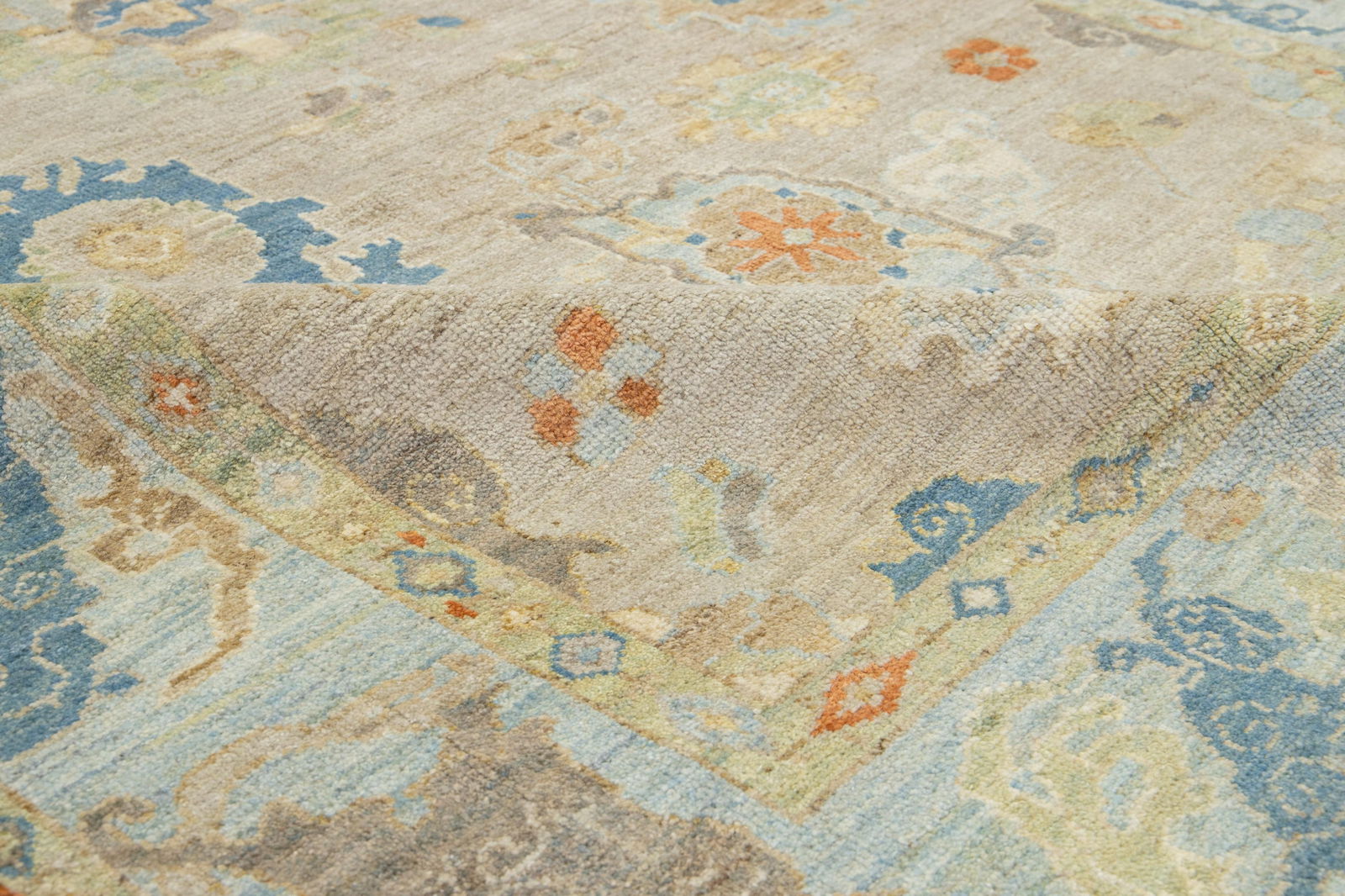 Apadana's Contemporary Light Brown Sultanabad Wool Rug With Allover Design - 9