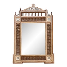Mid-Century Moorish Inlaid Mirror