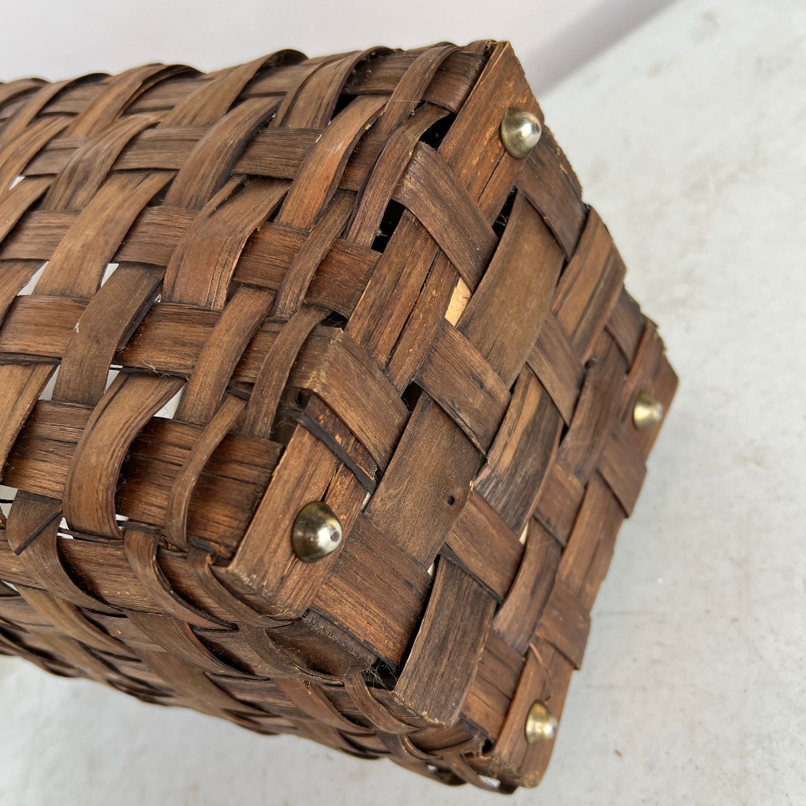 Mid 20th Century Vintage Mid Century Woven Basket From Hong Kong - 7