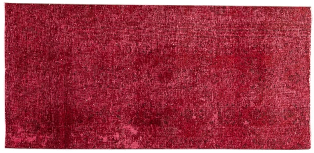 Mid 20th Century Vintage Overdyed Scatter Wool Rug - 6