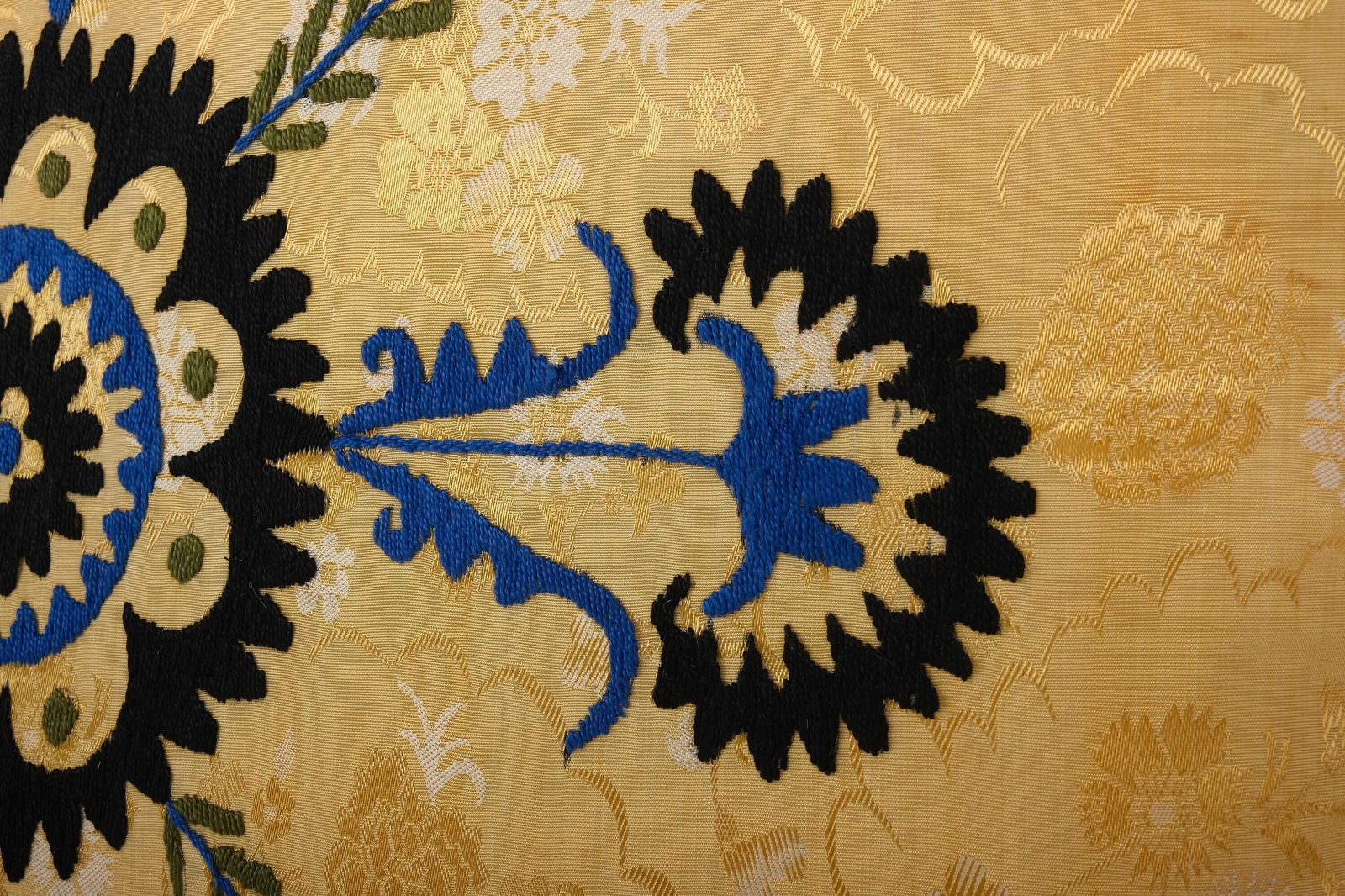 Suzani Yellow Pillow Cover - 3