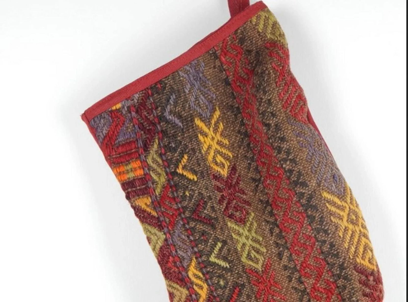 Vintage Kilim Christmas Stocking - 6