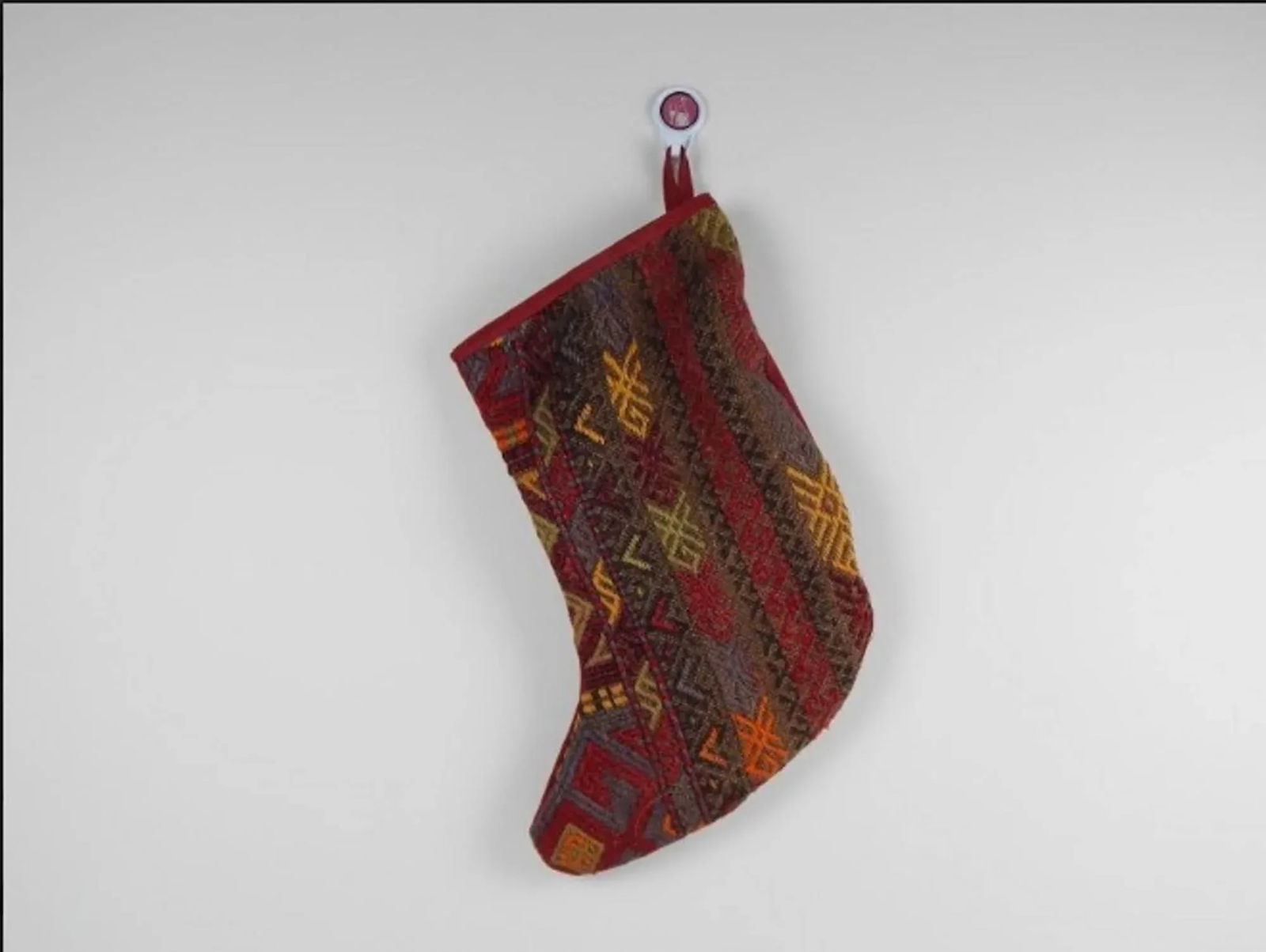 Vintage Kilim Christmas Stocking - 8