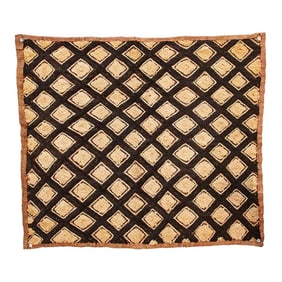 Diamond Motif African Kuba Cloth Panel