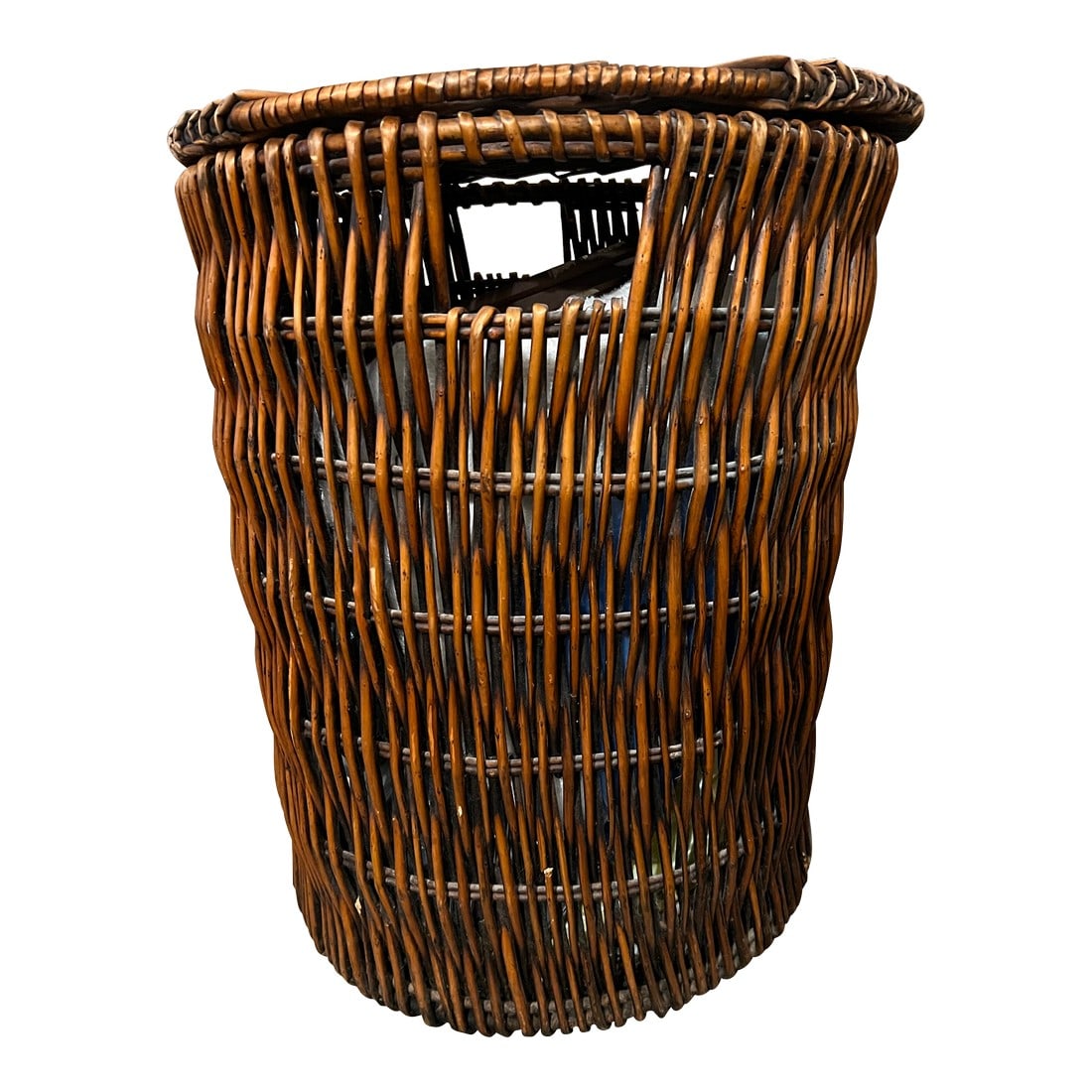 Late 20th Century Large Basket With Lid