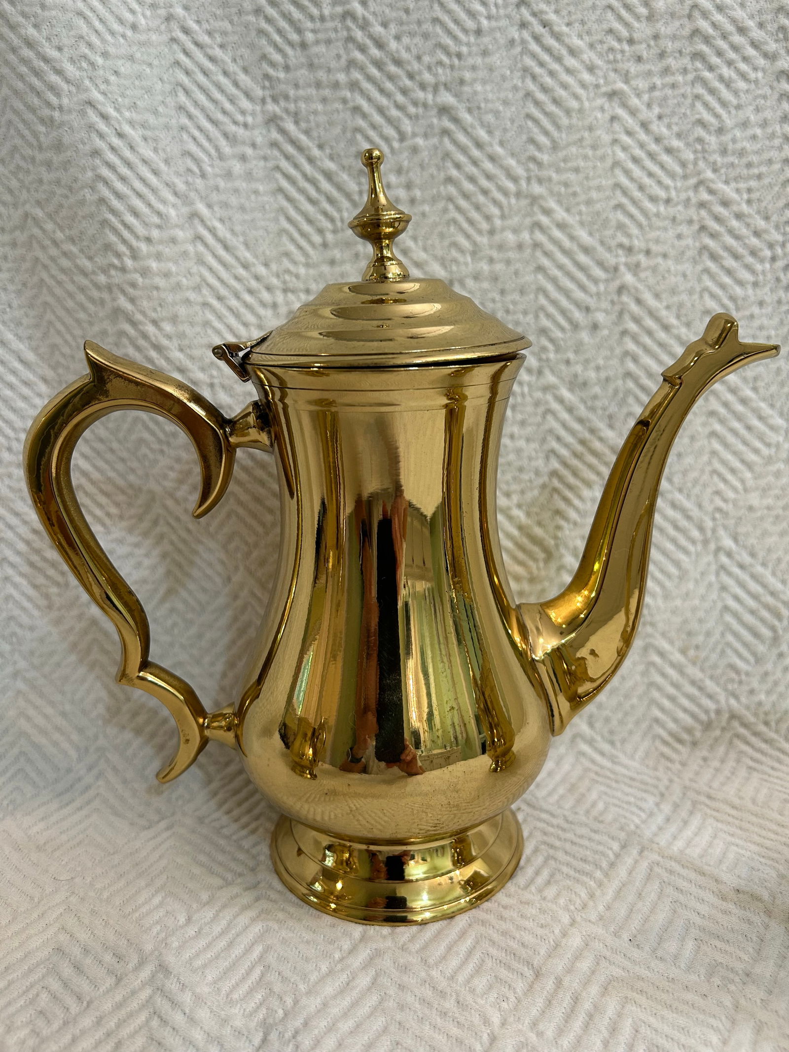 Vintage Lacquered Brass Tea Service - Set of 3 Pieces - 4