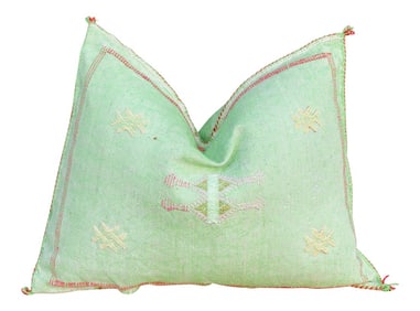 Ella Lumbar Moroccan Silk Rug Pillow