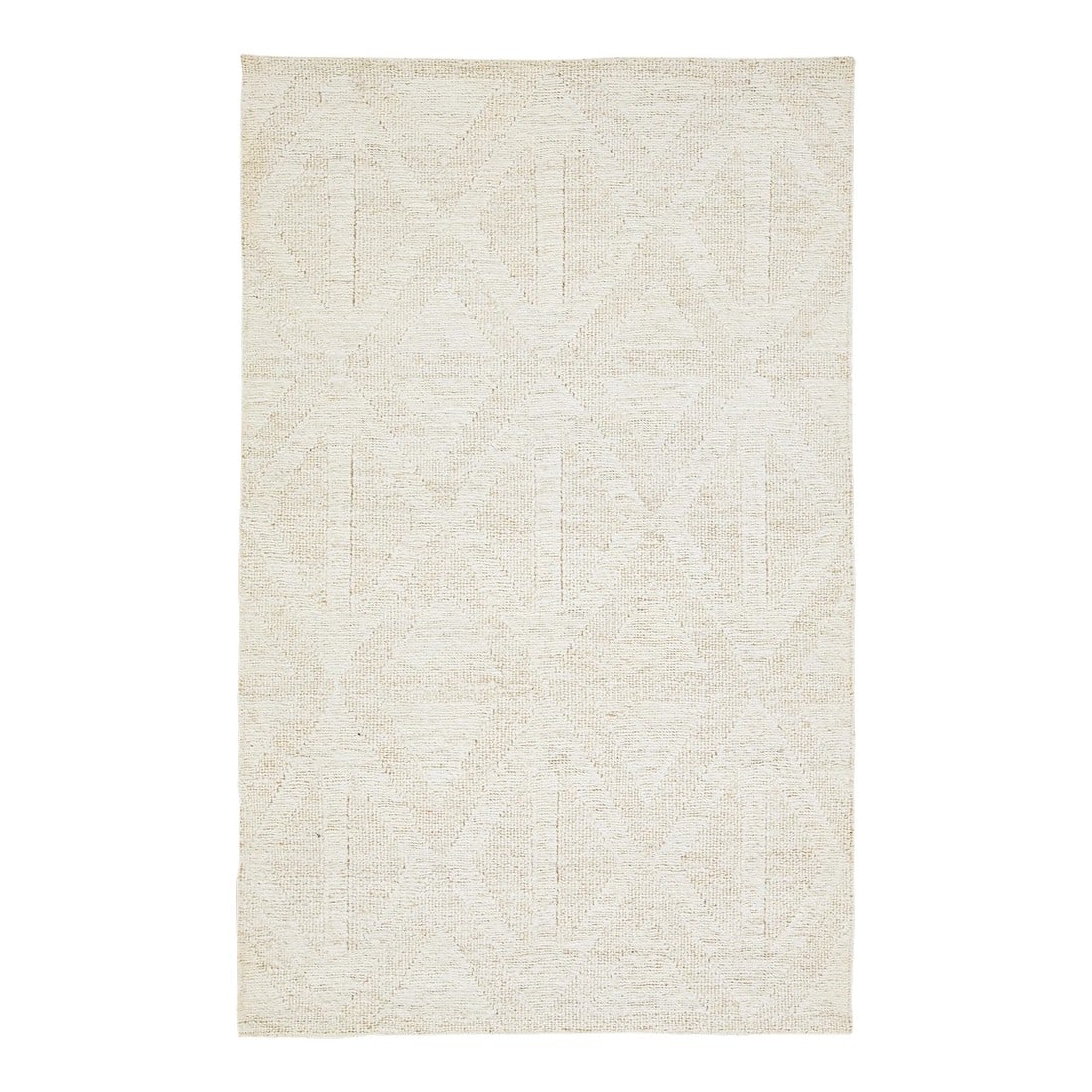 Modern Handmade Ivory Soumak Natural Jute Rug: Modern Soumak Natural Jute Rug. This rug measures 5'2'' x 8'2". Custom sizes are made-to-order. Material: 100% Jute. Techniques: Hand-Woven. Style: Natural Modern. Lead time: Approx. 15-16 weeks