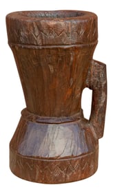 19th Century Omela Tribal Ghee Pot With Handle