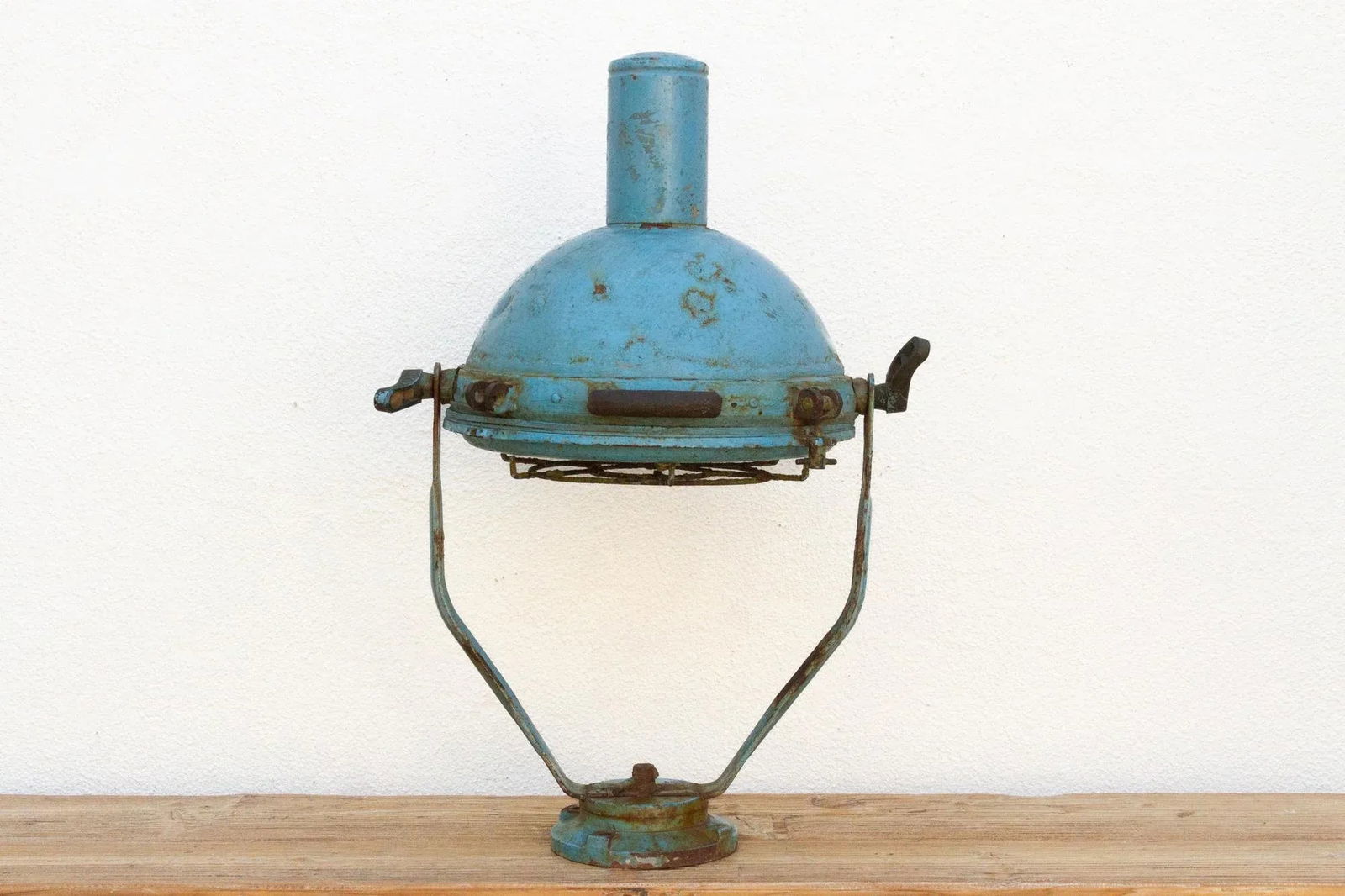 Antique Metal Sea Blue Ship Spotlight - 7