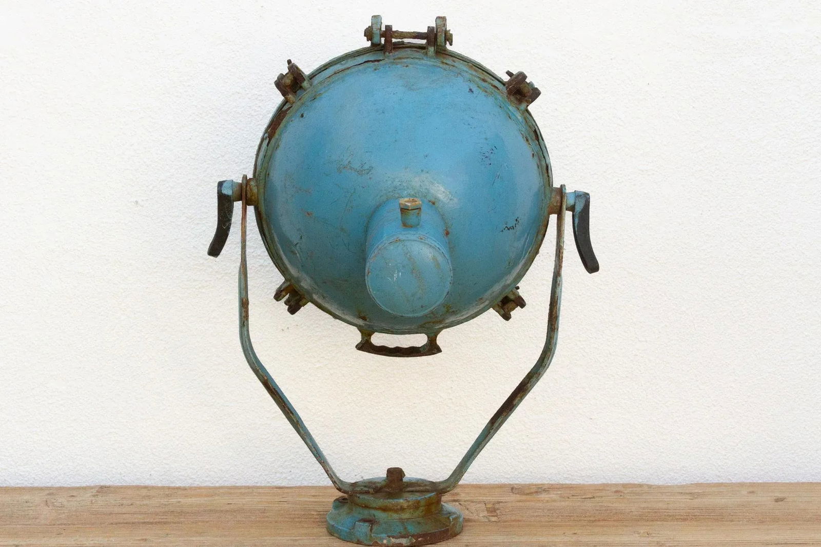 Antique Metal Sea Blue Ship Spotlight - 8