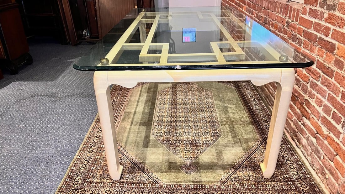 Raymond Sobota 1990s Faux Goatskin Dining Table - 4