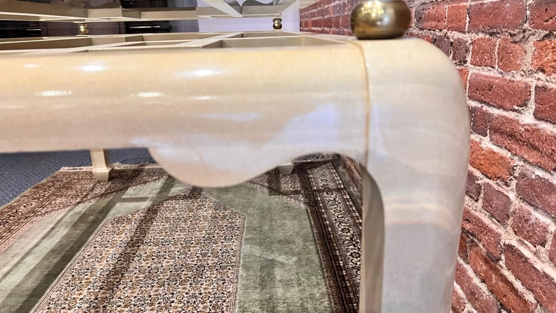 Raymond Sobota 1990s Faux Goatskin Dining Table - 7