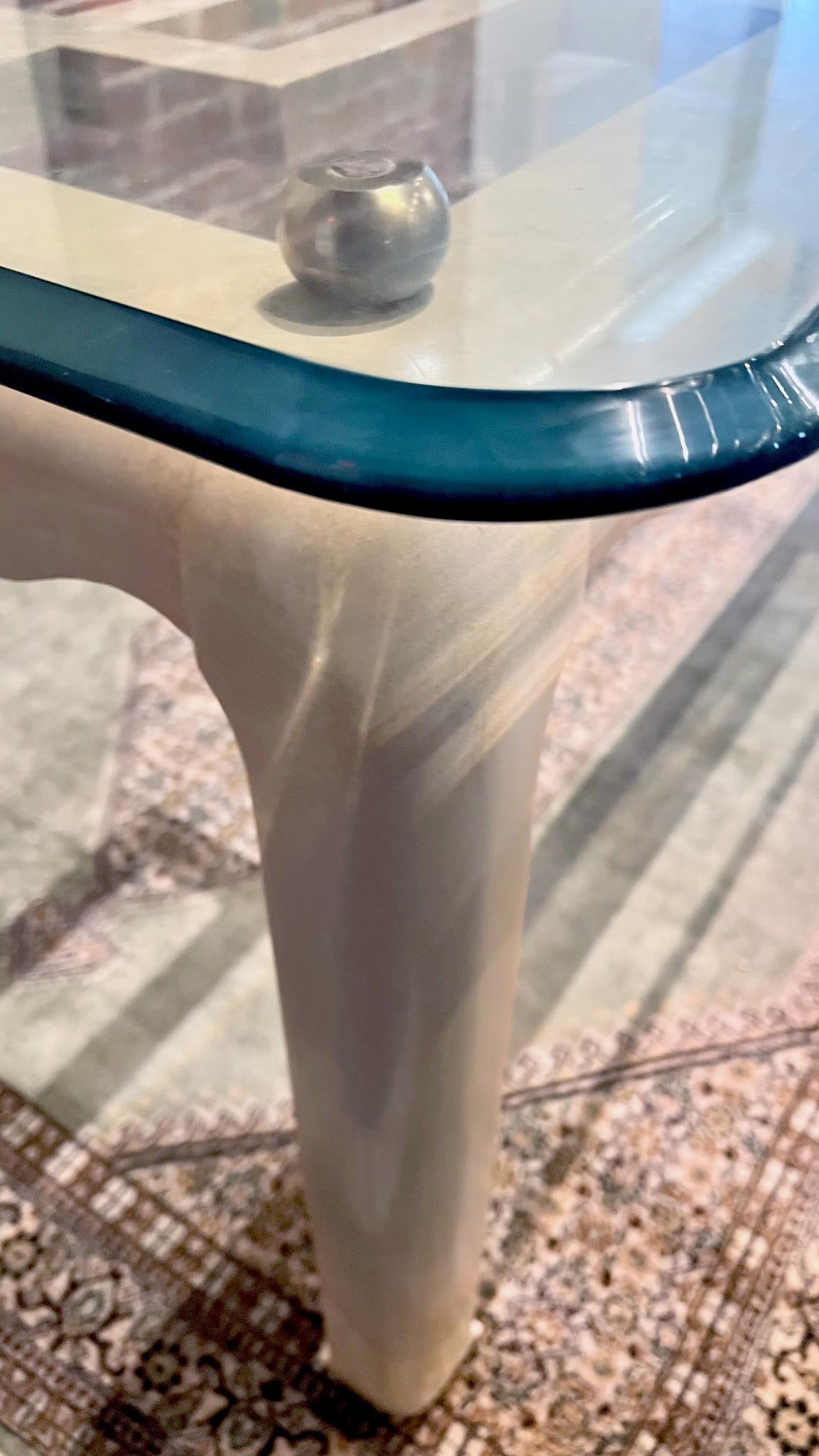 Raymond Sobota 1990s Faux Goatskin Dining Table - 8